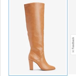 Fall Vibe Camel Block Heeled Tall Boots
